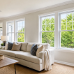 Replacement windows in Ashburn VA in a bright living room