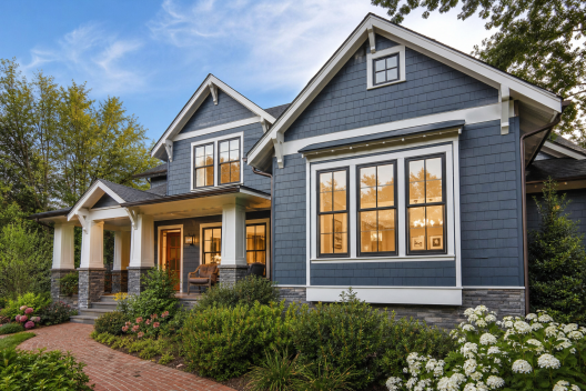 New replacement windows on a Northern Virginia home illustrating window replacement cost