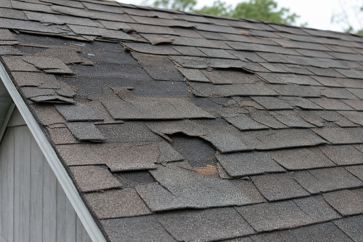 Signs you need a roof replacement: worn, curling and missing asphalt shingles