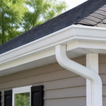 Gutter installation cost in Northern Virginia: seamless aluminum gutters on a home