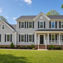 Siding replacement cost in Northern Virginia: new fiber cement siding installed on a home