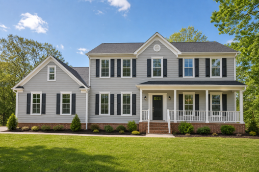 Siding replacement cost in Northern Virginia: new fiber cement siding installed on a home